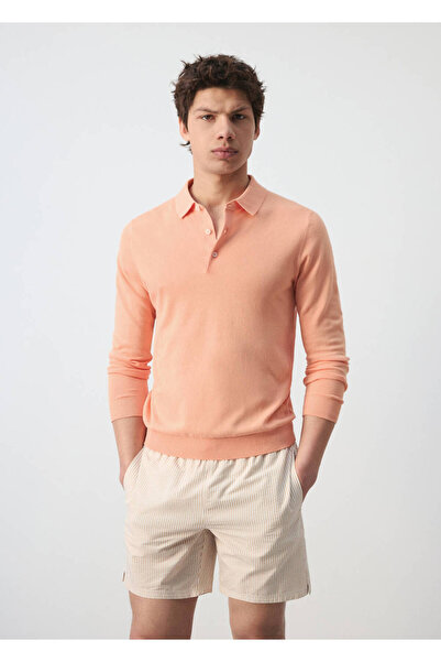 MANGO Man %100 pamuklu pike polo