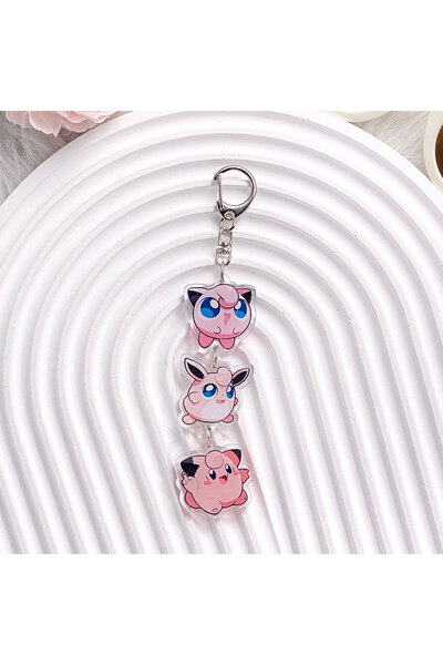 Choice11 5 cm 12 Pokémon Characters Pikachu Bulbasaur Jigglypuff Acrylic Keyc...