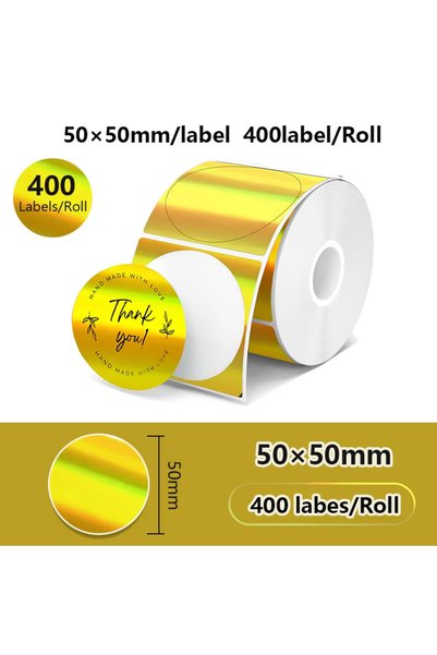 Choice10 400Labels MUNBYN/Nelko 2 Inch Holographic Laser Glitter Sticker DIY ...