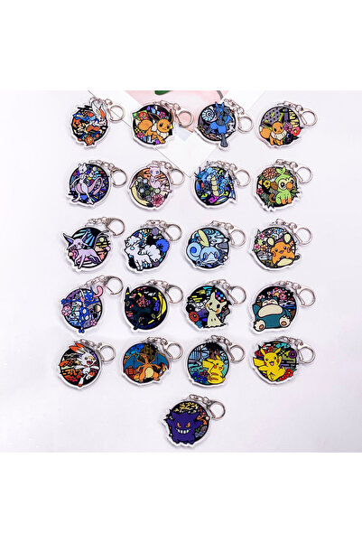 Choice21 5 cm 22 1/21Pcs Pokémon Pikachu Charmander Gengar Acrylic Keychain A...