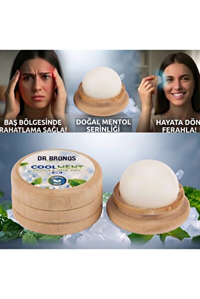 Dr.Bronos Hmd Bitkisel Coolment Doğal Kristal Mentol Taşı - Baş, Şakak, Boyun ve Ense İçin Ferahlatıcı ve Rahatlatıcı Bakım Taşı (Nane Yağı Özlü)