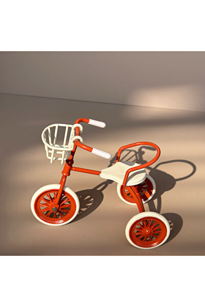 Choice Red Miniature Iron Tricycle — Realistic Outdoor Bicycle, BJD/OB11 Acce...