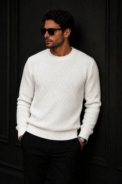 EMR Online Men's Sports Brass Knit Detailed Sweater