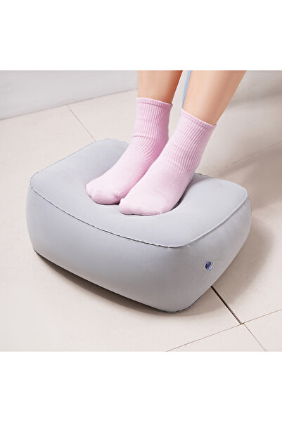 Choice Gray 1PC Inflatable Foot Rest Pillow Travel Footrest Pillow Train Port...