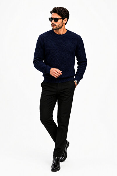 H&E LUXURY DESIGN Men's Sports Brass Knit Detailed Sweater