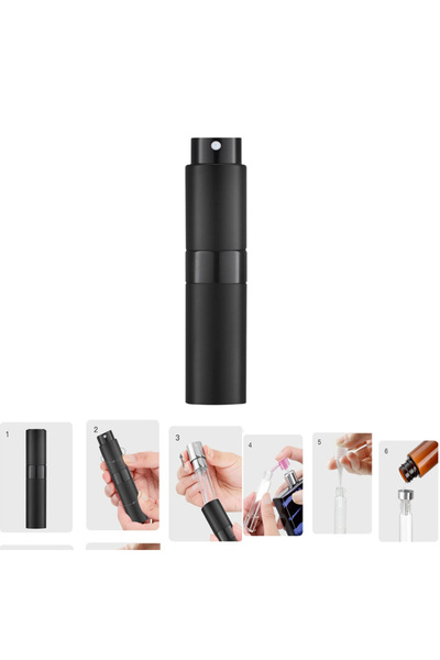 Choice Glass 8ml 1 piece black 8ml Spray Bottle for Perfume, Suitable for Tra...