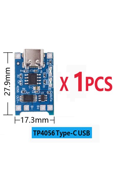 Choice15 وحدة شاحن بطارية ليثيوم TP4056 من النوع C، 1 قطعة، مايكرو من النوع C...