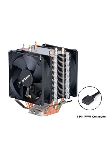 Choice3 مبرد وحدة المعالجة المركزية A-RGB LGA2011-X79-X99-E5 بمروحتين و4 دباب...