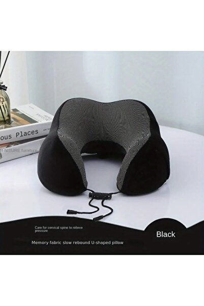 Choice black 1pc Slow Rebound Travel Pillow, U-shaped Headrest Neck SupportPi...