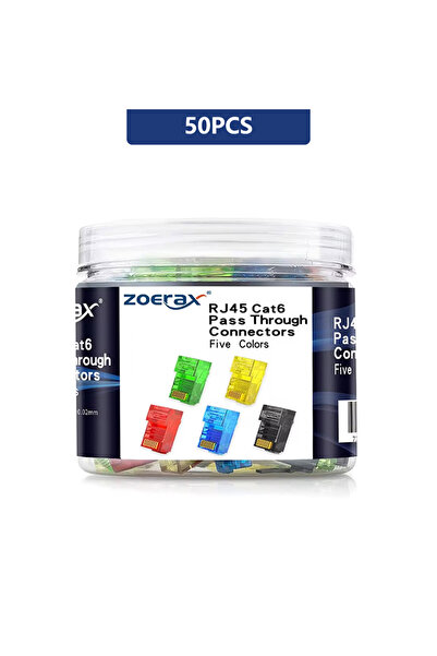 choice2 Mix Colors 50PCS ZOERAX 200/100/50PCS RJ45 Cat6 CAT5E Pass Through UT...