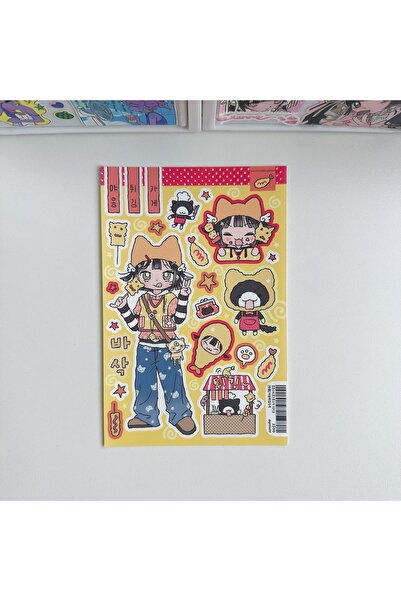 Choice8 01 Korean Stickers Cute Girl Cartoon Character Stickers Hand Account ...