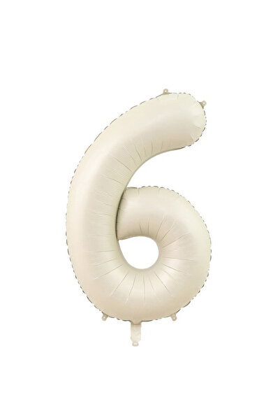Choice 32inch Cream6 32/40Inch Cream Color Number Balloons 1-9 Large Digital ...