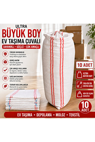 Metler Ultra Büyük Boy Harar Ev Taşıma Taşınma Tekstil Çuvalı Poşeti Moloz To...