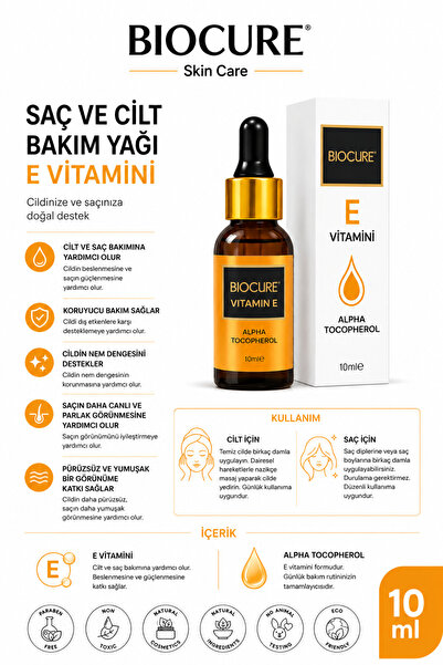 Biocure E Vitamini Mucize Cilt Bakım Yağı