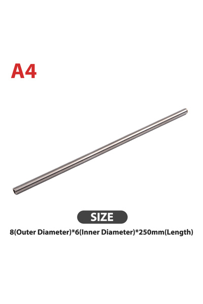 choice2 8x6x250mm Silver Round 304 Stainless Steel Capillary Tube Pipe 250mm ...