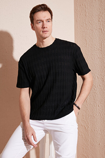 Buratti Cotton Blend Crew Neck Regular Fit T Shirt Men's T SHIRTS CF24S218001