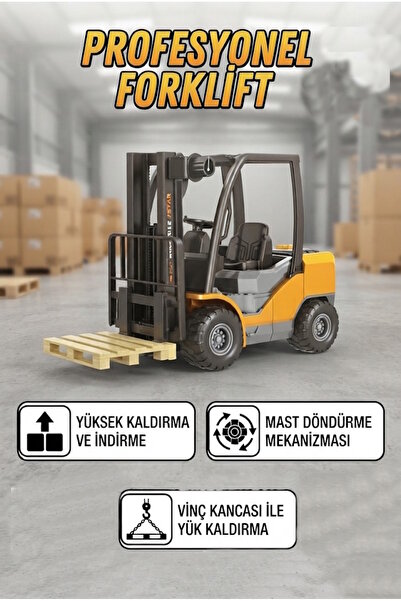 Tıfıl Toys Işıklı Sesli Full Fonksiyon İş Makinası Oyuncak Büyük Forklift 24 ...
