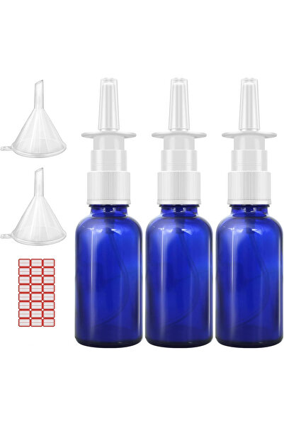Choice5 Glass 15ml 1pcs 5ml-100ml blue nasal spray bottle glass nasal sprayer...