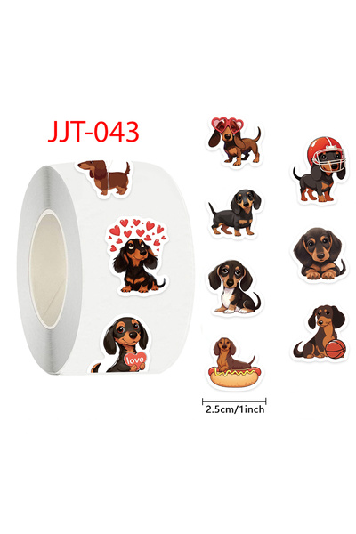 Choice 500pcs 500pcs Cartoon Cute Sausage Dog Roll Stickers Decals For Laptop...
