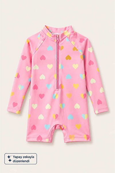 My Kids Wear Children's Long Sleeve Zippered Swimsuit - Comfortable and Casua...
