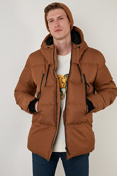 Buratti Hooded Waterproof and Windproof Cold-Proof Slim Fit Coat Men's Coat 5...