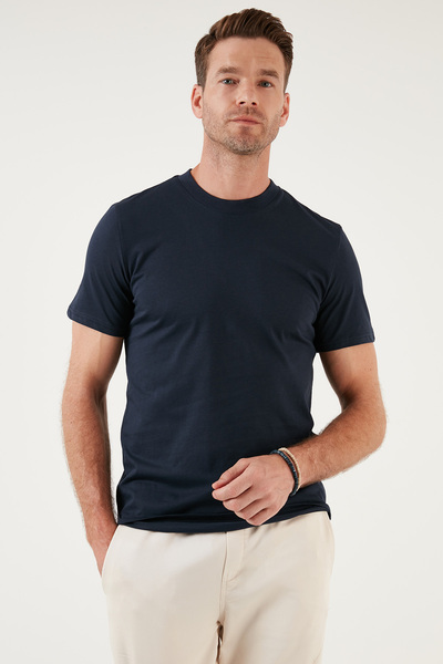Buratti Cotton Regular Fit Crew Neck Basic T Shirt Men's T SHIRT 59020201