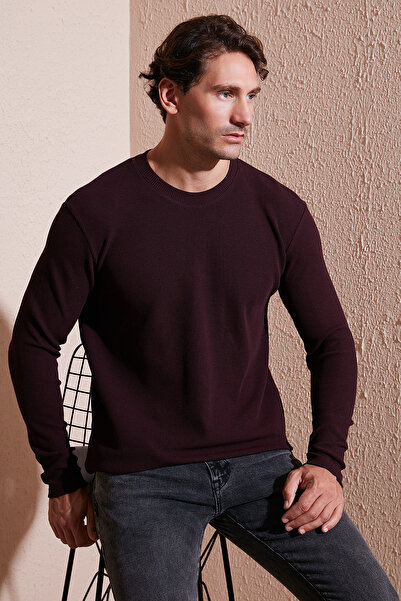 Buratti Bumbac guler rotund slim fit basic sweat pentru bărbați SWEAT 5905073