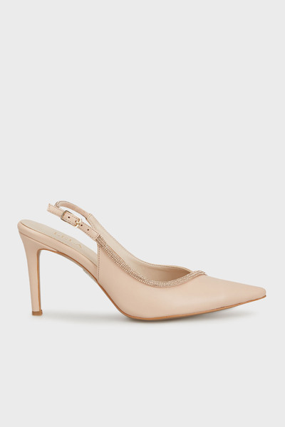 Lela Stone Detailed Pointed Toe Heeled Shoes Shoes 3472681984
