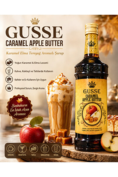 Gusse Karamel Elma Tereyağ (Caramel Apple Butter) Aromalı Kokteyl Şurubu 700 ML