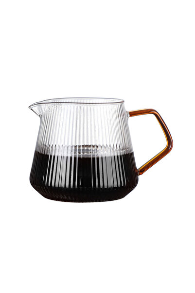 Choice 600 ml Glass Coffee Server - 400ml/600ml, Vertical Striped Coffee Pot ...