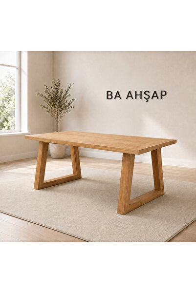 BRK Design BA AHŞAP Tasarım Doğal Ağaç Ayak Ahşap Yemek / Toplantı / Çalışma ...