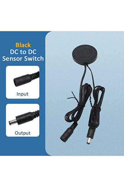 Choice1 1pc Sensor Switch DC Black Penetrable 25mm Wood Touch Sensor LED Ligh...