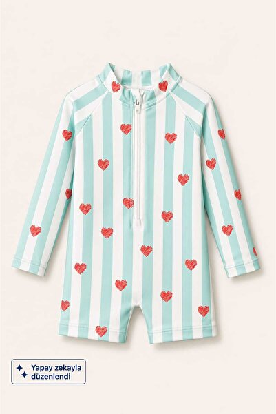 My Kids Wear Children's Long Sleeve Zippered Swimsuit - Comfortable and Conve...