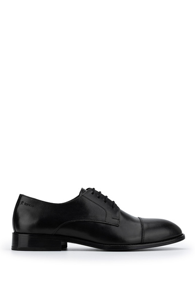 Tamer Tanca Men's Genuine Leather Black Analin Classic Shoes