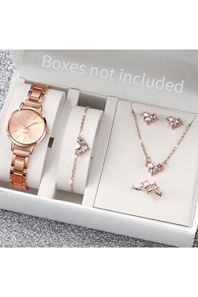 Choice Rose Gold D No Box 6PCS/Set Fashion Women's Quartz Watch Stainless Ste...