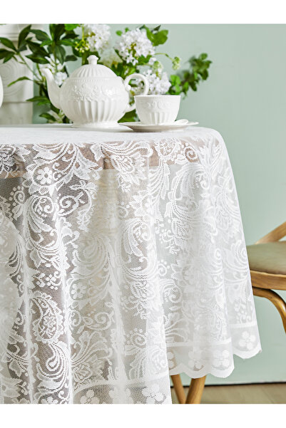 Choice 90cm round white 70 inch white round lace tablecloth for wedding party...
