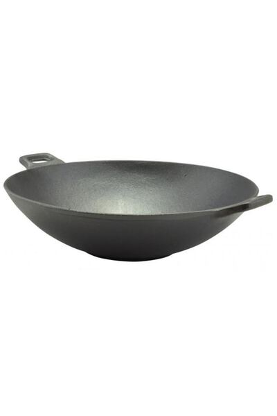 Perfect Home Vas din fontă tip Wok, 37x10 cm