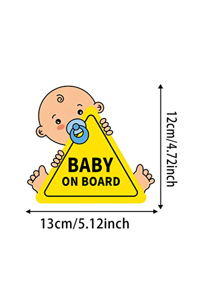 Choice 13x12cm BZ154-PVC 13x12cm Baby On Board Waterproof Vinyl Car Decals, f...