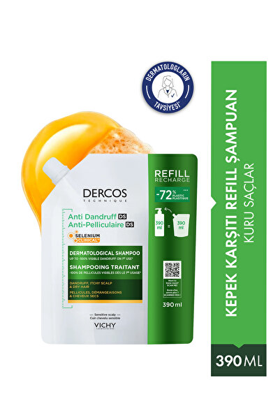 Vichy Dercos Anti Dandruff Kuru Saçlar İçin Kepeklenmeye Karşı Etkili Saç Bak...