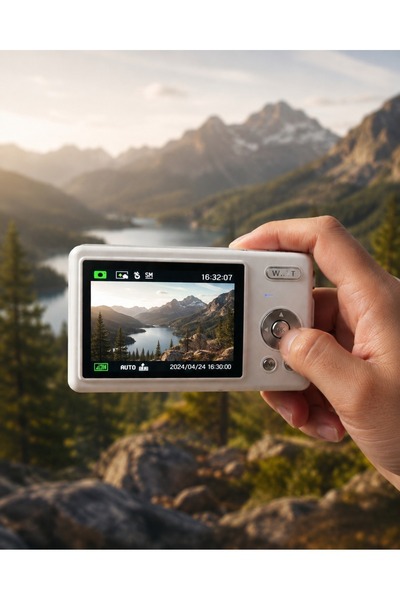FaroxTech 50MP Kompakt Dijital Fotoğraf Makinesi 16X Dijital Zoom Anti-Shake Vlog ve Video Kamerası