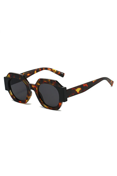 Choice3 Leopard Gray New Hexagon Unique Sunglasses Women Brand Designer Color...