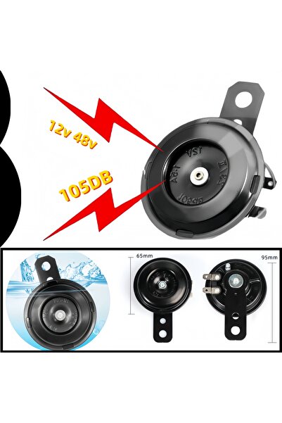 Choice 12V Universal Waterproof 12V 24V Electric Horn 105dB Super Loud Univer...