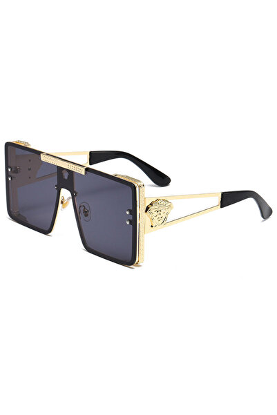 Choice3 Gold New Stylish Sunglasses with Oversized Frames, Trendy Metal Desig...