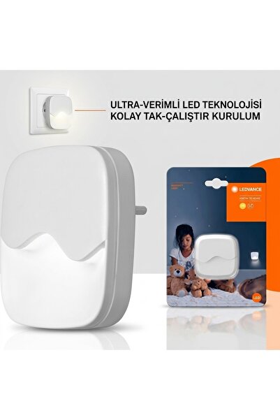 Osram Ledvance Wave 0,50w 5lm Sensörlü Beyaz Gövde Gece Lambası