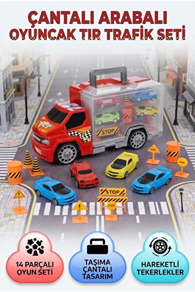 Tıfıl Toys Bag Piece Traffic Set Toy Truck