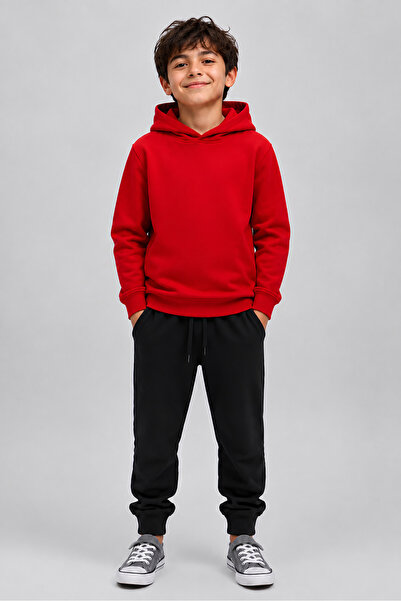 Windy Island Boy's Hooded 100% Cotton 3-Thread Sweatshirt