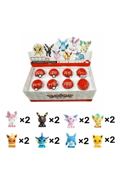 Choice22 1BOX(16pcs) Pokemon Anime Poke Ball Action Figures Mini Dolls of Dra...