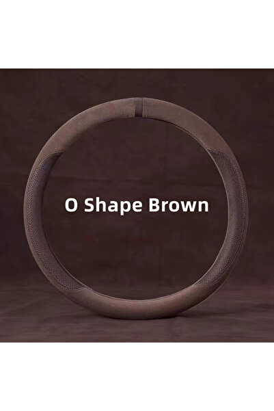 Choice O Shape Brown Suede Cover for All Seasons Auto Steering Wheel Cover Ul...