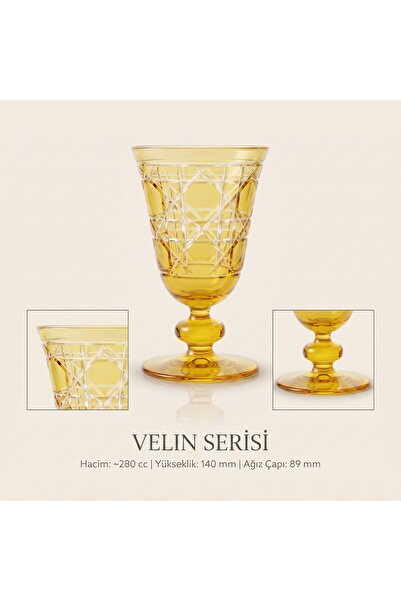 AKDEN STORE Kesme Dekor El İşçiliği Stella Bardak,Kadeh