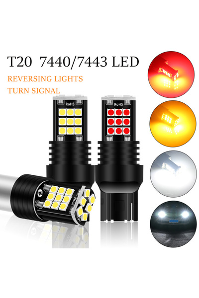 Choice T20 7440 yellow 2Pcs T20 7440 Led Turn Signal Light W21W Reverse Light...